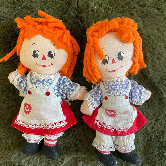 VTG KNICKERBOCKER RAGGEDY ANN DOLLS AND SPOON/FORK BUNDLE - Picture 12 of 14